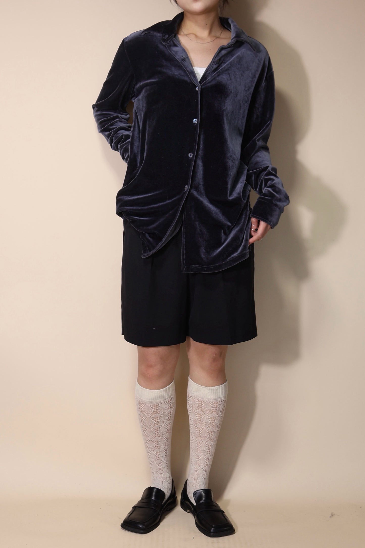 relax velour shirt #kn13