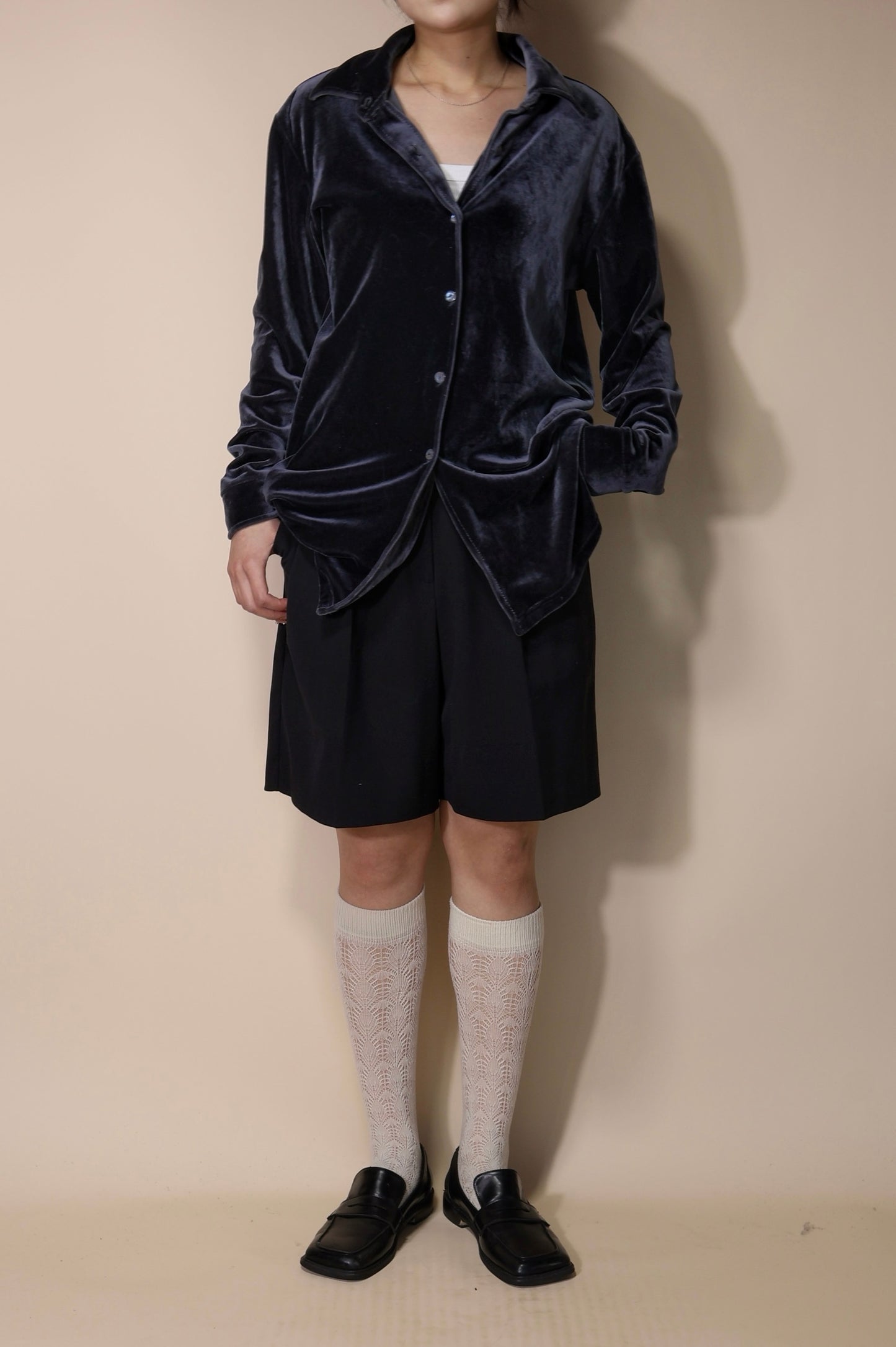 relax velour shirt #kn13