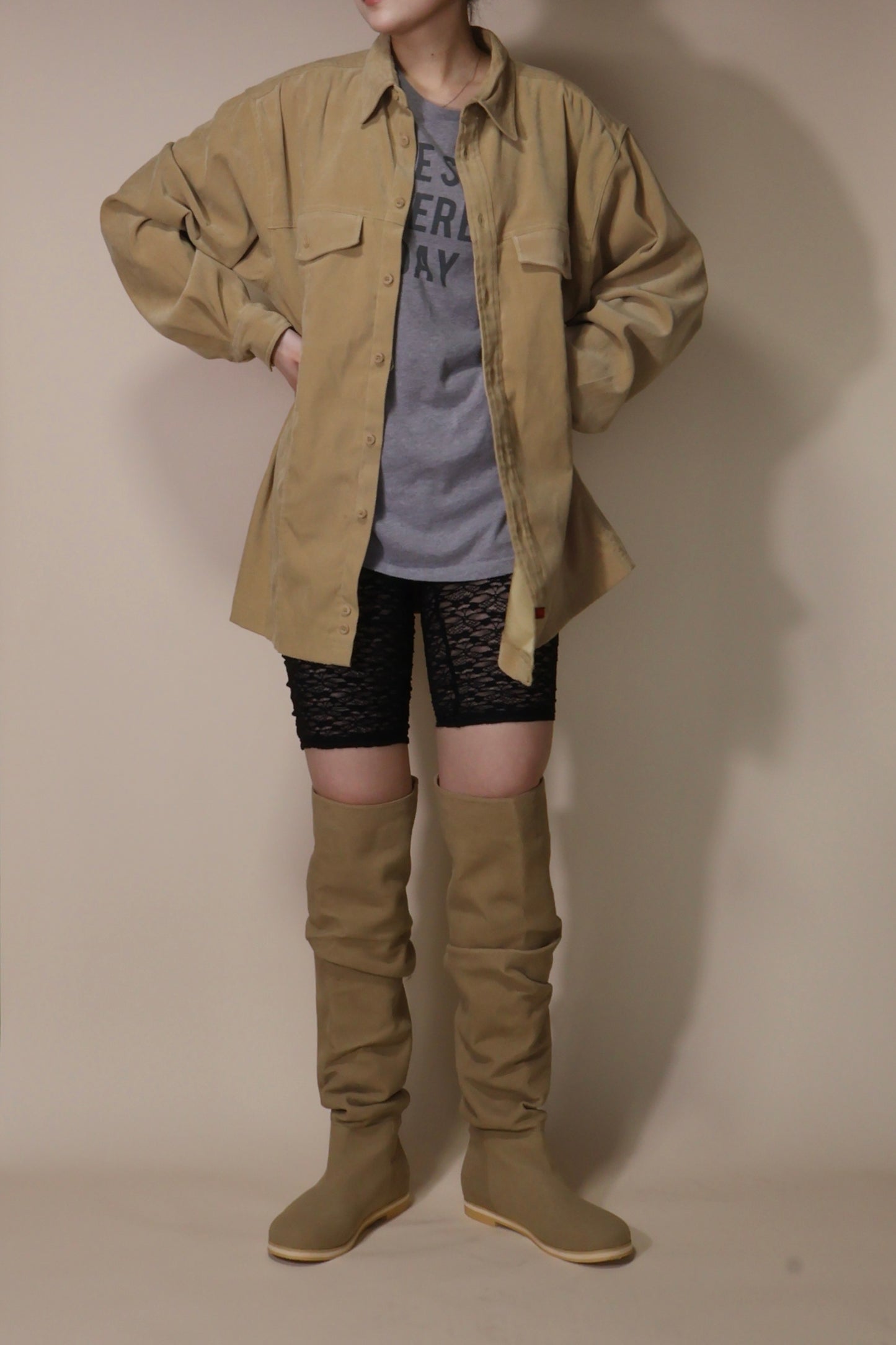 suede shirt #kn06