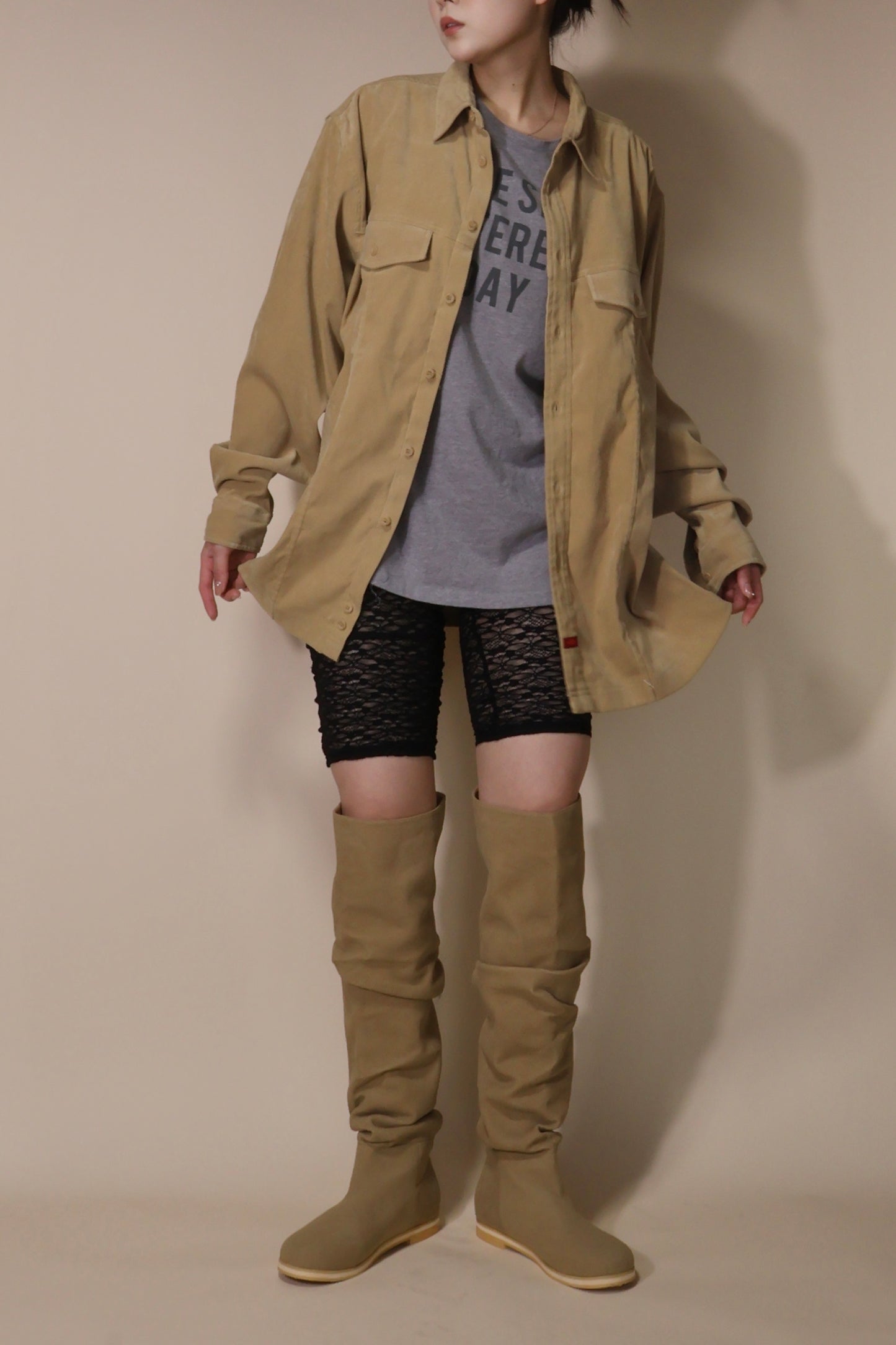 suede shirt #kn06