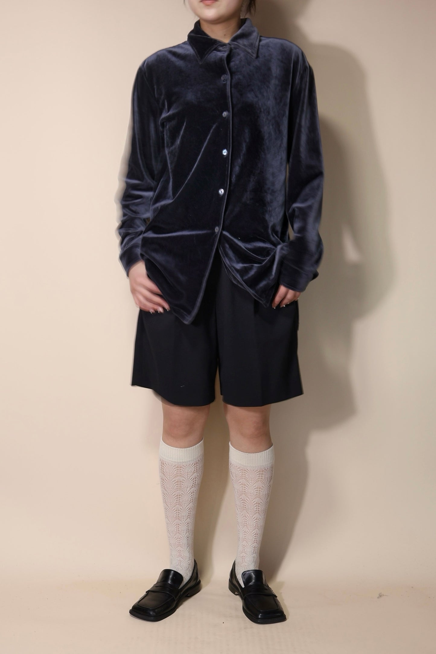 relax velour shirt #kn13