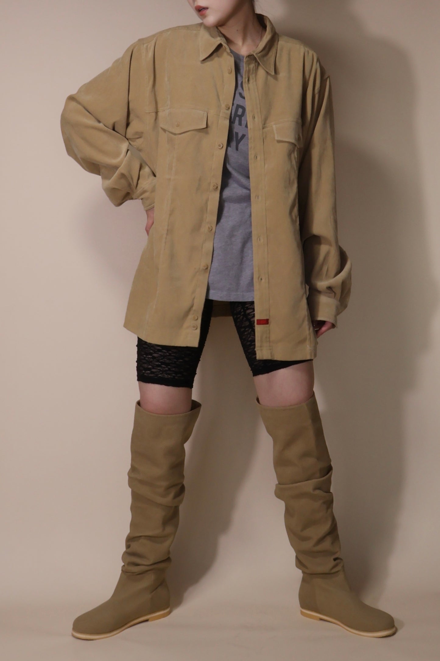suede shirt #kn06