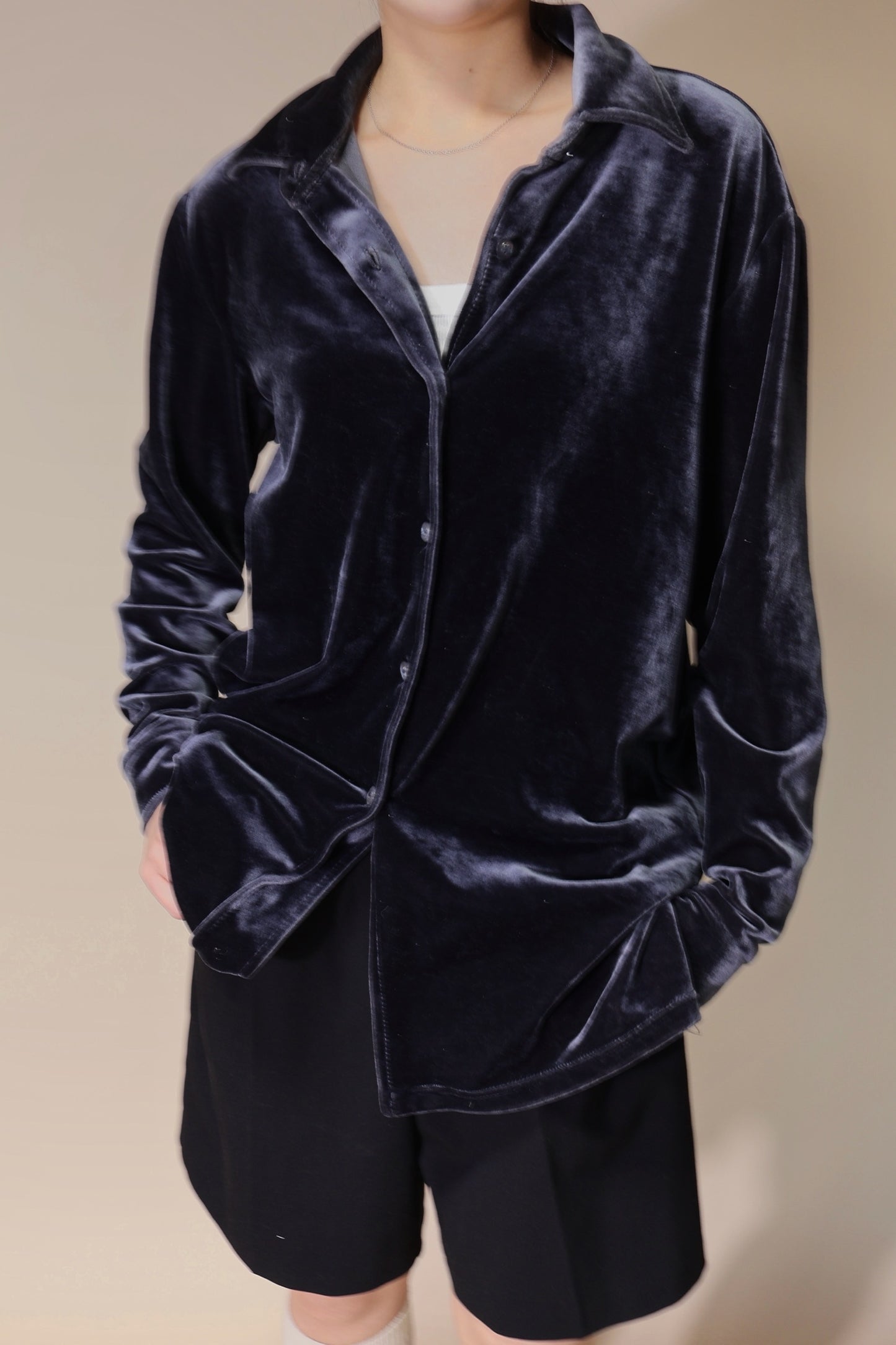 relax velour shirt #kn13
