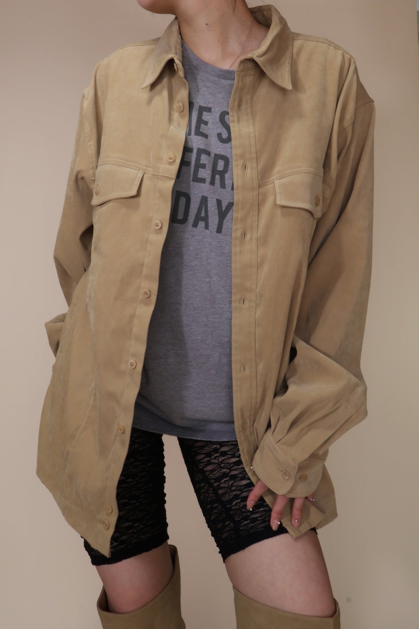 suede shirt #kn06