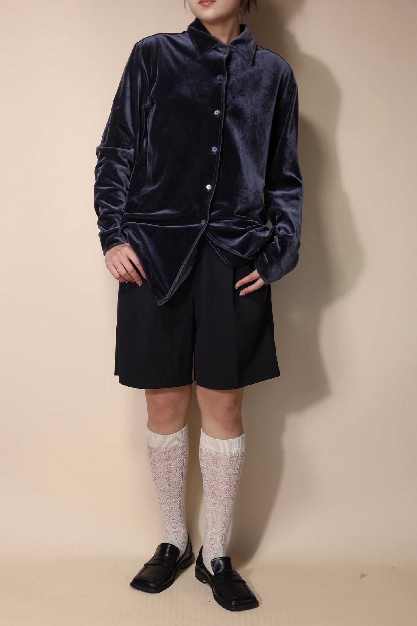 relax velour shirt #kn13